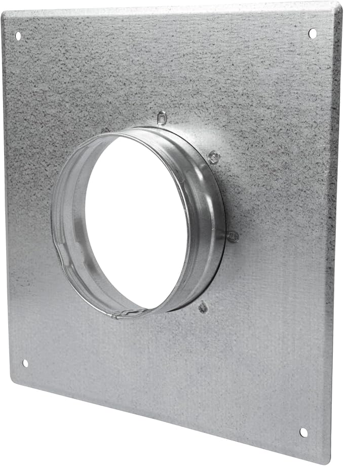 Repa Market 4 Inch Round Duct Flange/Galvanized Steel Vent Connector Plate/Wall or Ceiling Mount Adapter/for Dryer Hose & HVAC/Heavy Duty Air Return, Heating Cooling Exhaust Ventilation Cover