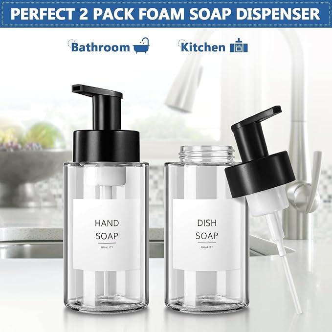 RYTOXILO Foaming Soap Dispenser, 10 oz/300ml Foaming Hand Soap Dispenser - Image 3