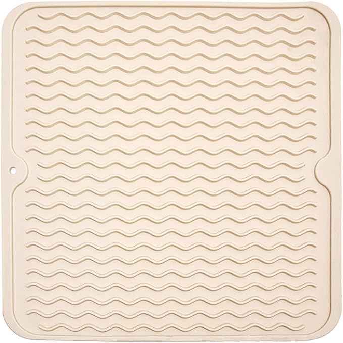 Silicone Dish Drying Mat, Non-Slip Easy Clean Sink Mat, Large Heat-resistant by MODENGKONGJIAN