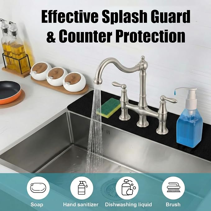 2PCS Kitchen Bathroom Faucet Mat - Image 7