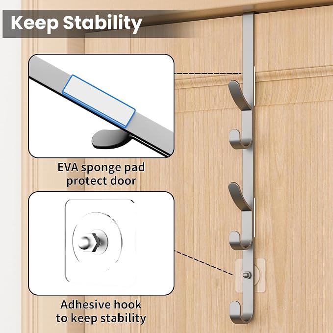 Kaiferty Over The Door Hooks, Metal Door Hooks - Image 5