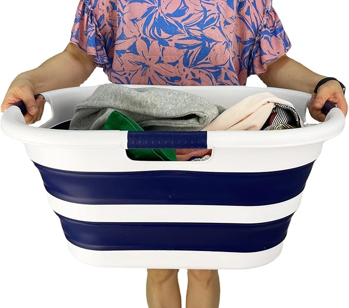 SAMMART 40L Collapsible Plastic Laundry Hamper - Image 8
