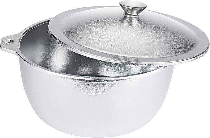 Cast Aluminum Dutch Oven Pot - Caldero/Kazan for Pilaf, Stews | Coating-Free, Even Heat & Fast Cooking Dutch Oven with Lid (18L)