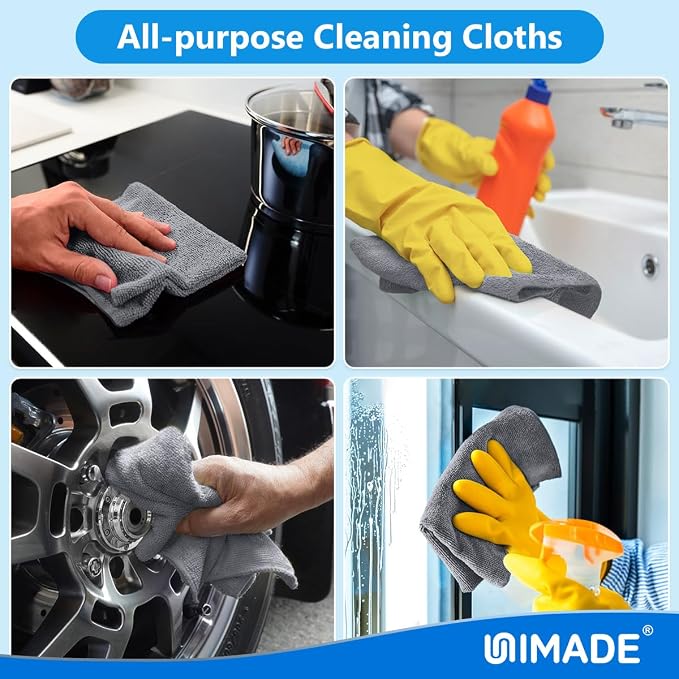 UNIMADE Microfiber Cleaning Cloth, 50 Pack Microfiber Towels - Image 7
