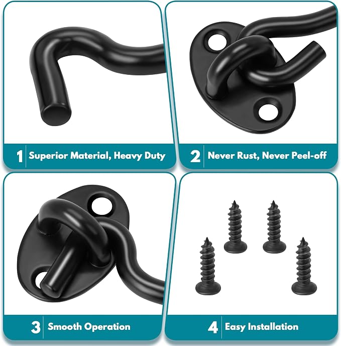 12 Inch Privacy Hook and Eye Latch - Image 4