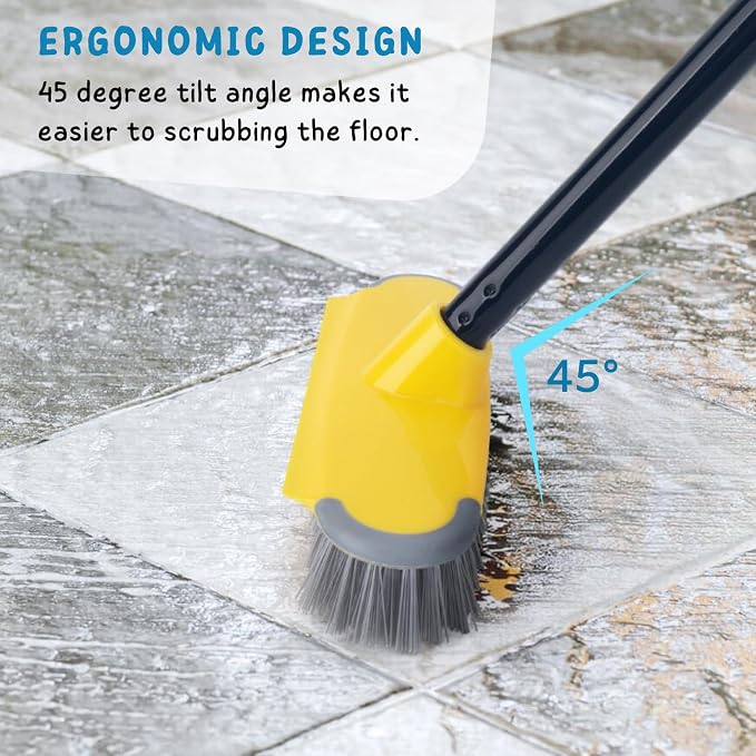 Deck Brush with Long Handle, Floor Scrub Broom - Image 4