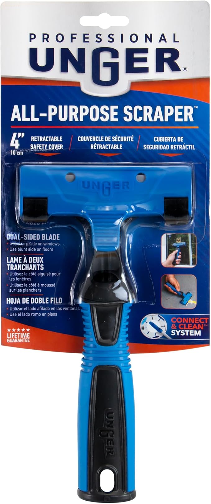 Unger Professional Connect and Clean 4" All-Purpose Scraper, and Floor Scraping - Image 9