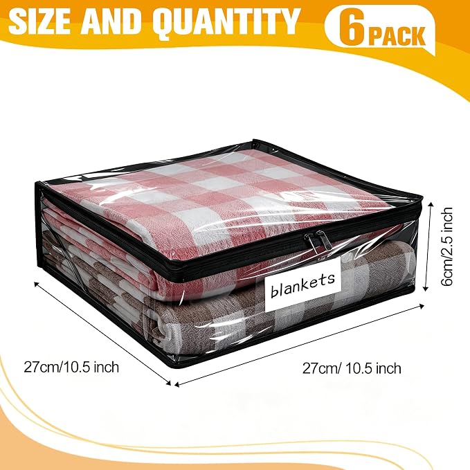 Plastic Storage Bags with Easy-Glide Zipper, Durable Clear Vinyl Zippered - Image 2