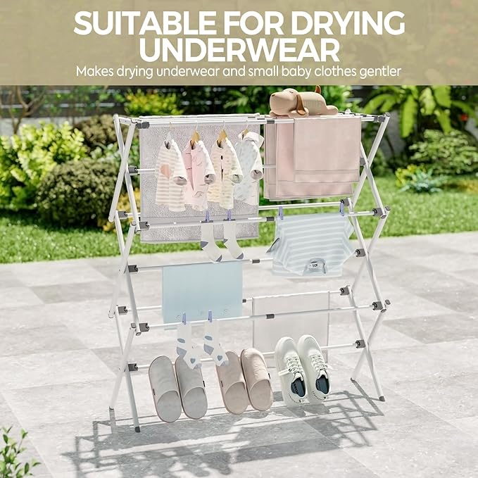 Extra Large Clothes Drying Rack, 14.57" D × 44.88" H | Foldable & Extendable - Image 6