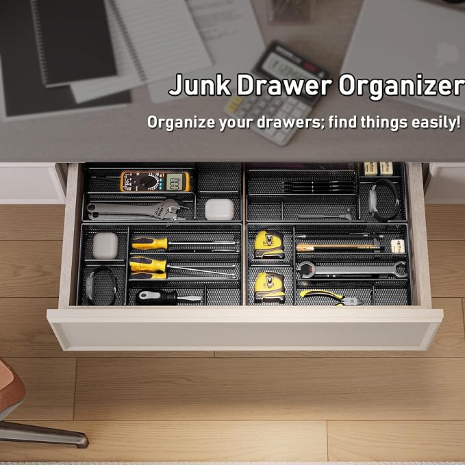 Desk Drawer Organizer Tray, Office Drawer Organizer, Workspace Organizers - Image 2