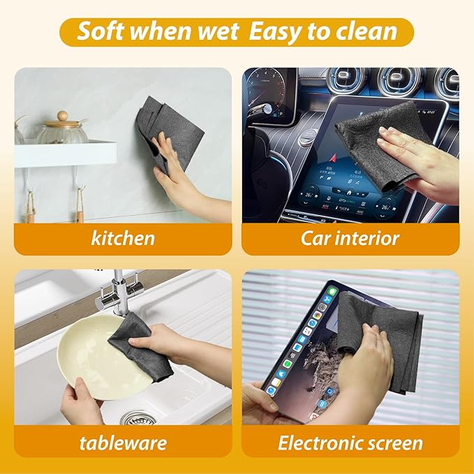 8Pcs Magic Cleaning Cloth Reusable, Thickened Microfiber Rags - Image 6