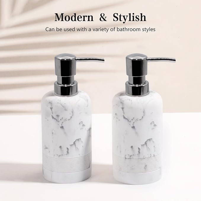 Resin Soap Dispenser Sets, 10.8oz Refillable Liquid Soap Dispensers - Image 8