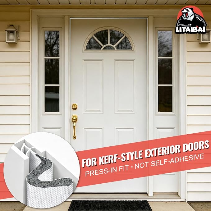 Litaibai 60 ft Kerf Weather Stripping Door Seal - Image 6