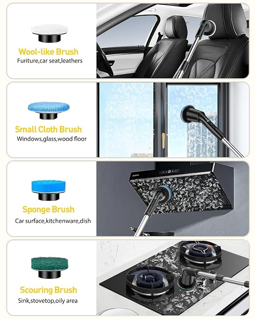 Electric Spin Scrubber for Bathroom, Shower Scrubber - Image 5