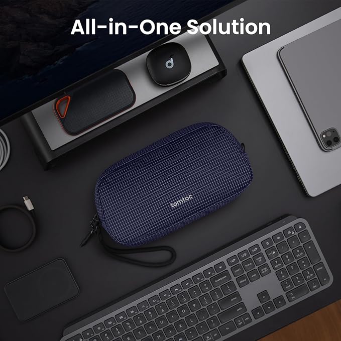 tomtoc Electronics Organizer Travel Case Performance, Cable Tech Pouch | Water - Image 3