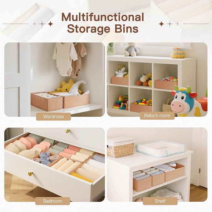 Drawer Organizer Clothes, 10 Pack Dresser Organizer - Image 5