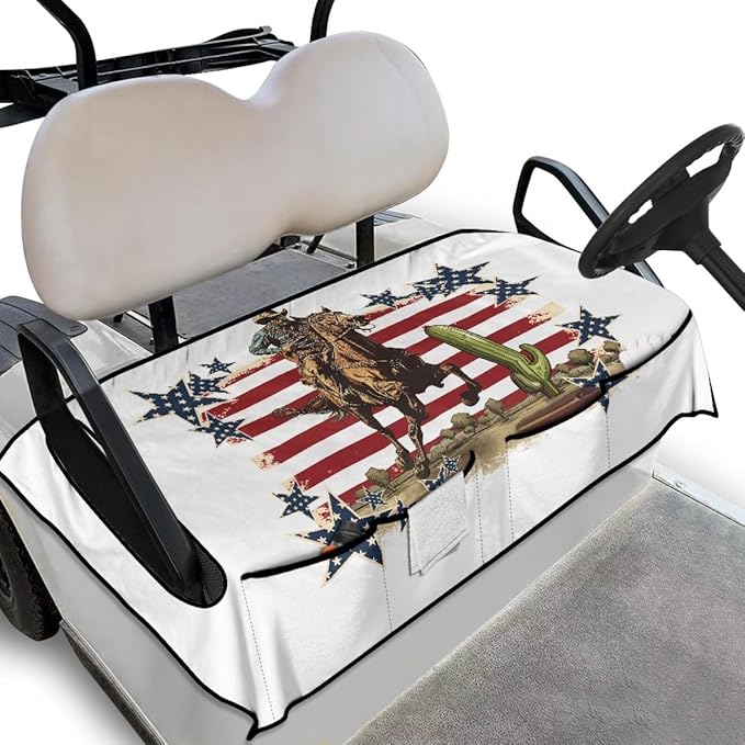 Golf Cart Seat Cushion Cover with Soft Towel Fabric and Waterproof Inner Layer, Designed to Protect Seats from Sweat, Dirt and Outdoor Wear