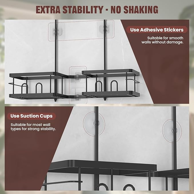 REINHARDT Adjustable Shower Caddy Hanging - Image 5