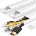 Yecaye TV Cord Hider, 42in Cord Cover Wall Mounted, W1.18in H0.6in, Wire Covers by Yecaye