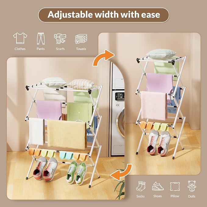 Foldable Clothes Drying Rack - Image 5