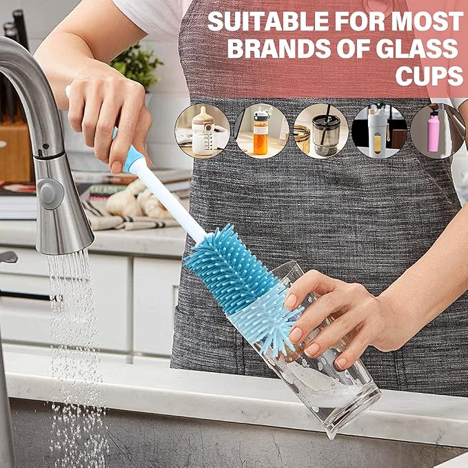 4Pcs Cup Cleaning Kit with Extra Long Straw Cleaner Brush, 4 in 1 Bottle Gap - Image 5
