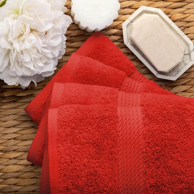SUPERIOR Egyptian Cotton Plush & Absorbent, Hand Towel Set of 4, Soft Luxury - Image 8