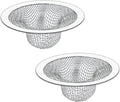 Seatery 2PCS Tub Drain Hair Catcher by Seatery