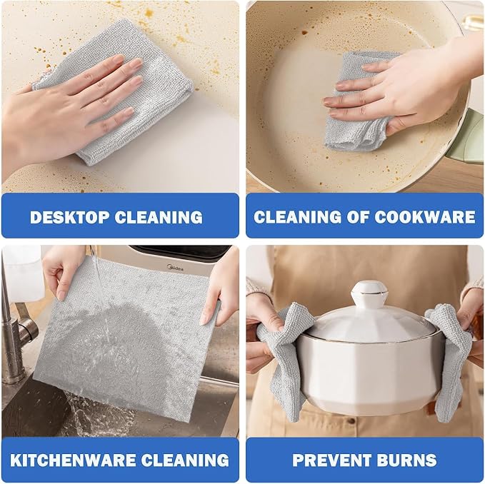 100 Pack Microfiber Cleaning Cloth Roll, Tear Away Reusable Towels, Ultra - Image 4