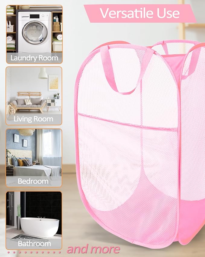 2 Pack Durable Collapsible Laundry Baskets - Image 5
