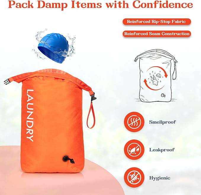 Travel Laundry Bag, Vacuum Compression Dirty Clothes Travel Bag - Image 3
