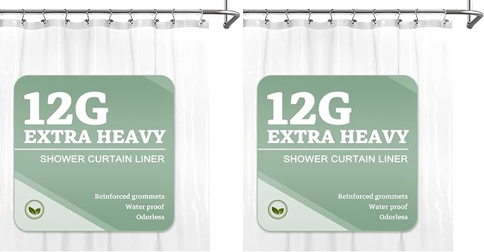 Barossa Design Extra Heavy Duty Shower Curtain Liner Thick by BarossaDesign