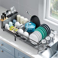 Urackify Extendable Dish Drying Rack, 18.5"-26.7" L x 12.7" W by Urackify