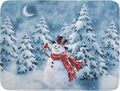 Blue Snowman Dish Drying Mat Winter Pine Tree Drainer Rack Mats 18x24 Inch by Giwawa