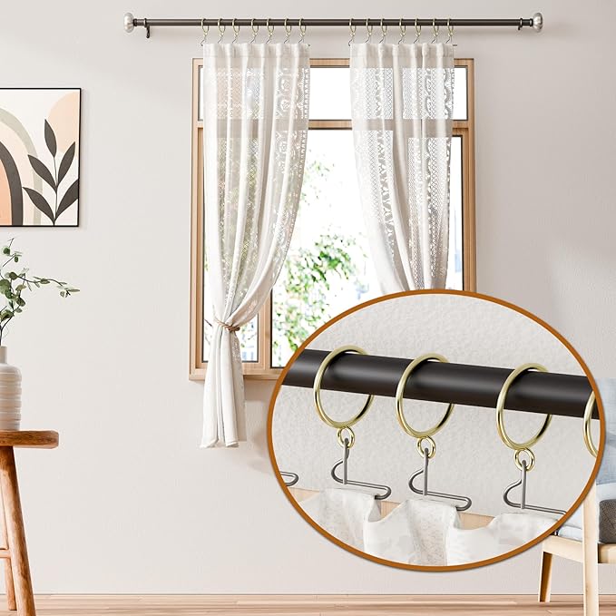 24 Packs Gold Metal Curtain Rings - Image 4