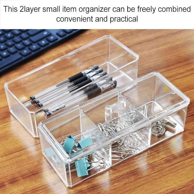 Qtip Holder Dispenser, 2Layer Cotton Ball Holder - Image 4