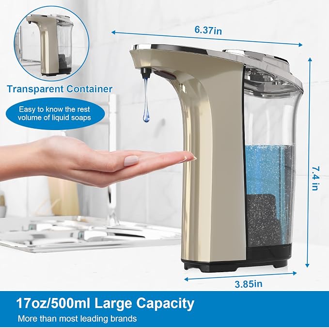 Automatic Soap Dispenser, 17oz Touchless Liquid Dish Soap Dispenser Kitchen | - Image 3
