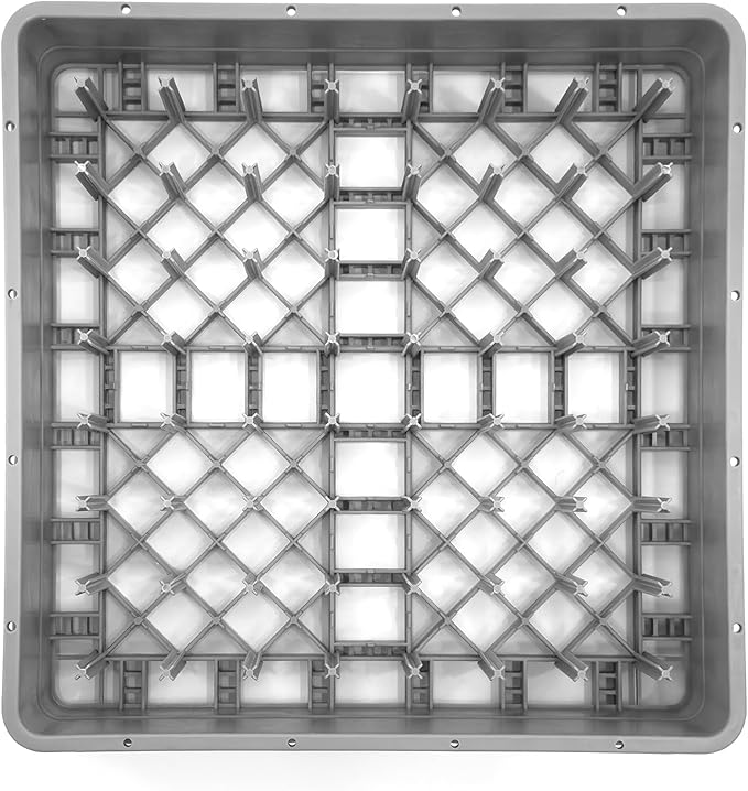 Peg Plate Rack for Commercial Dishwasher | Full Size Tray Rack | Polypropylene (Gray)
