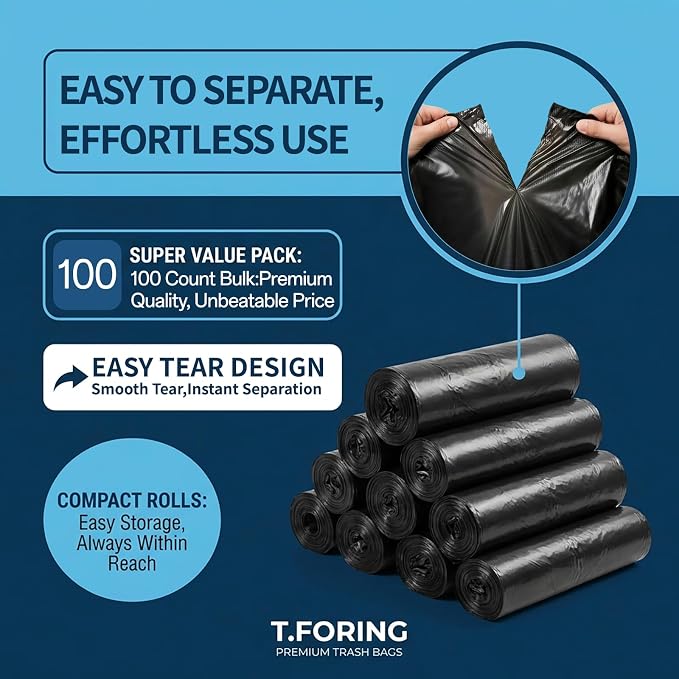 20-30 Gallon Trash Bags Bulk, 1.28 Mil, 100 Ct | Large 20+ Gal Garbage Bag - Image 4