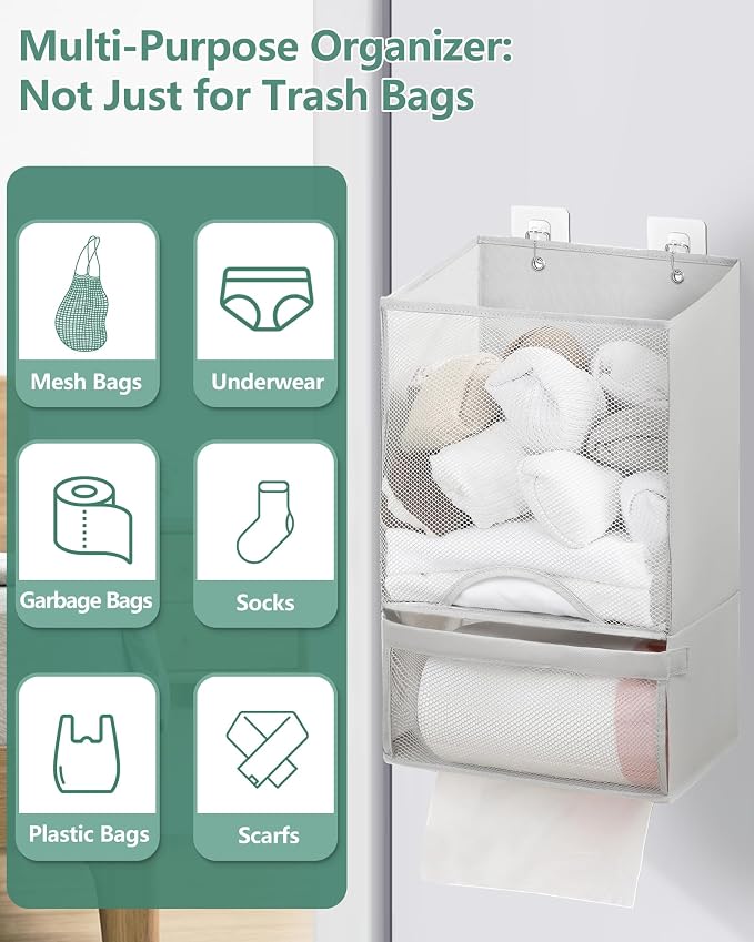 Bag Saver - Extra Large 2 in 1 Plastic Bag Holder Storage, Durable Mesh Grocery - Image 7