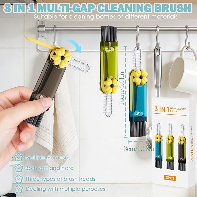 3 in 1 Cup Lid Gap Cleaning Brush Set, Cup Lid Gap Cleaner, Home Kitchen - Image 4