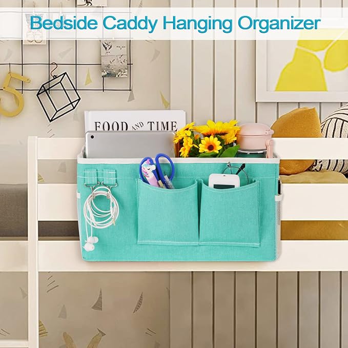 Bedside Caddy, Bedside Storage Bag Hanging Organizer - Image 2