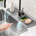17.7'' Faucet Mat for Kitchen Sink Splash Guard Folding Kitchen Sink Faucet Mat by Snoquir