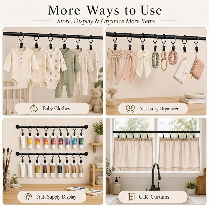 MAQIHAN 50 Pcs Curtain Rings - Image 4