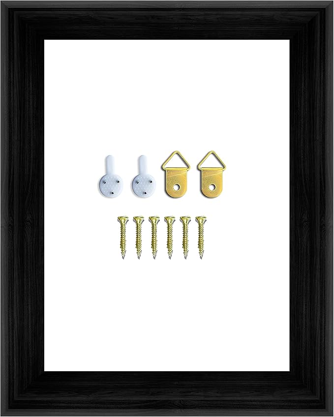 Canvas Floater Frame for Paintings, Fits Up to 1.25" Deep Canvas, DIY Floating Picture Frame for Canvas Prints, Wall Art Frame for Modern Home Décor, Studio Display and Gallery Hanging Black 20x30