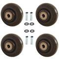 Caster Wheels Heavy Duty Lockable Bearing Plate 4 PCS Shelf Replacement for Platform Trucks Cart Furniture Workbench (3.5 inches, Black)