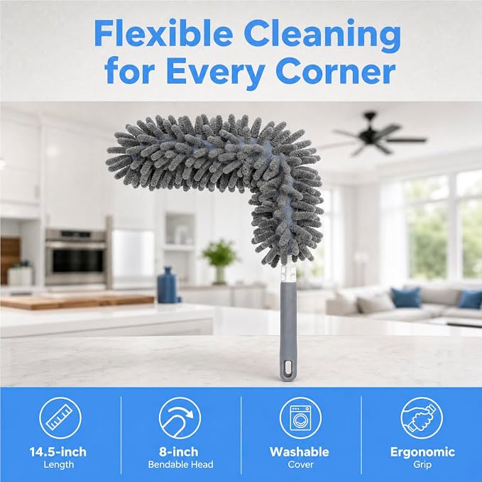 Microfiber Duster for Cleaning, Car Duster Interior, Washable Duster, Feather - Image 3