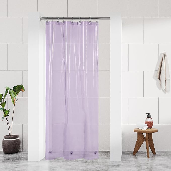Barossa Design Clear Lavender Stall Shower Curtain Liner by BarossaDesign