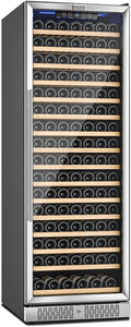 Empava 24 Inch Wine Fridge, 171 Bottle Wine Cooler Refrigerator with Professional Compressor, Large Capacity Fast Cooling Low Noise for Wine Enthusiasts, Built-in or Freestanding