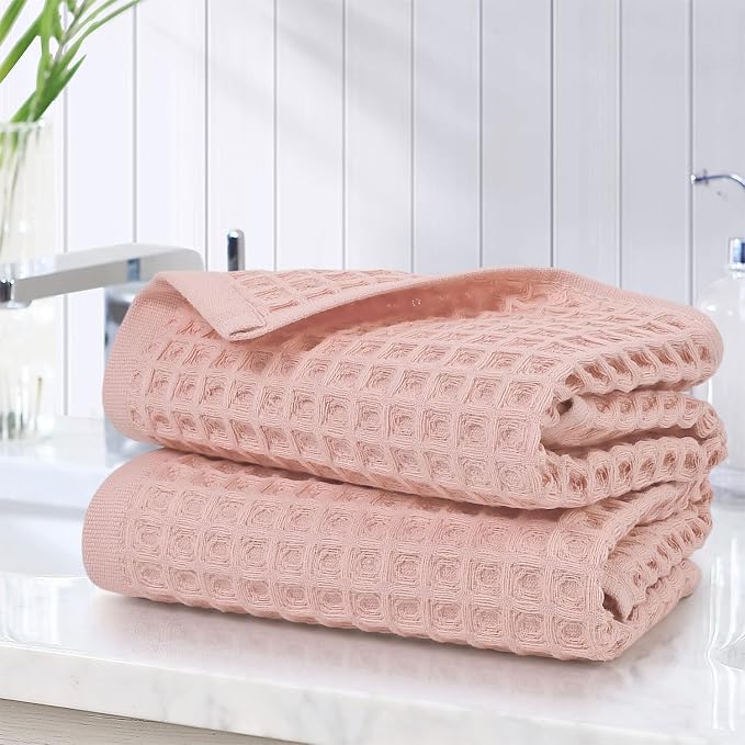 Jacquotha Waffle Hand Towels for Bathroom Decor | 2-Piece Cotton Face Towels - Image 5