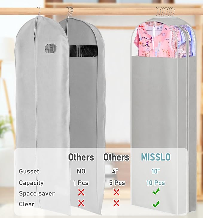 MISSLO 10" Gusseted Garment Bags - Image 3